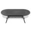 Ensemble de mobilier de jardin 9 pièces en aluminium moulé, structure noire, coussins bruns, design élégant, dossier et siège confortables, empilable pour un rangement facile, coussins résistants aux UV