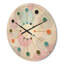 Horloge murale circulaire en bois à motif géométrique abstrait III-63891370