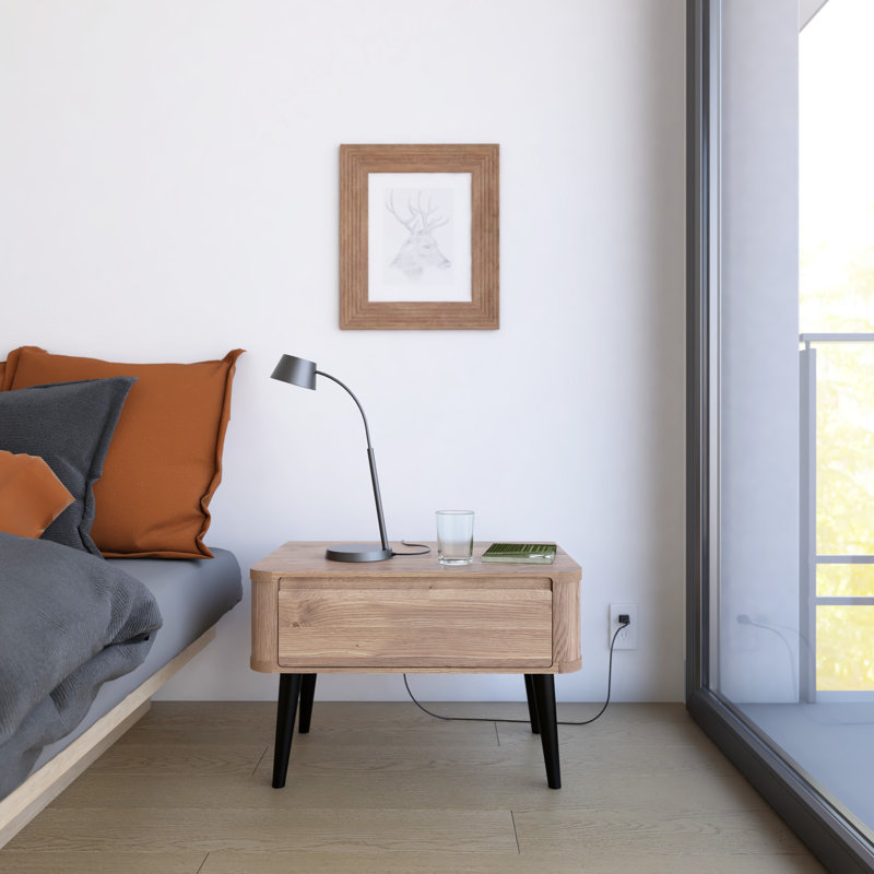 55 cm W Bedside Table