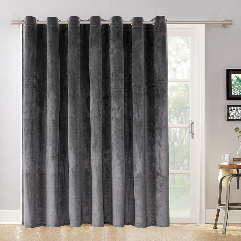 Karlyle Single Curtain Panel, 106" W x 108" H, Dark Gray