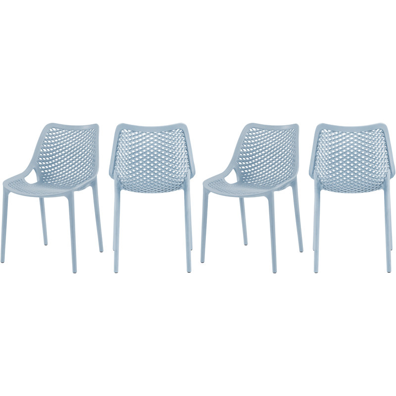 Mykonos Patio Dining Side Chair, Sky Blue