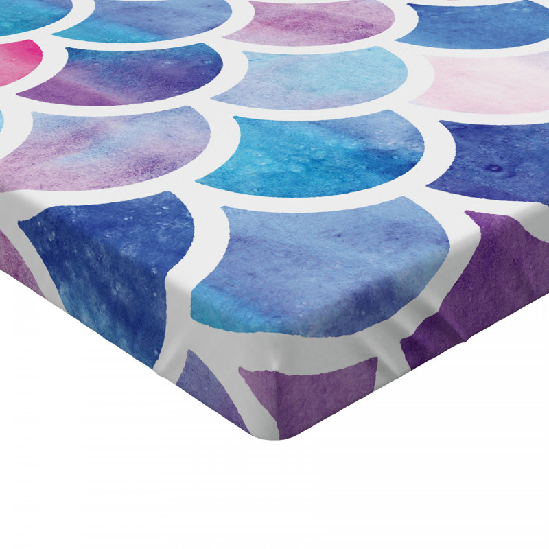 Microfiber Geometric Fitted Sheet, Full Fitted Sheet