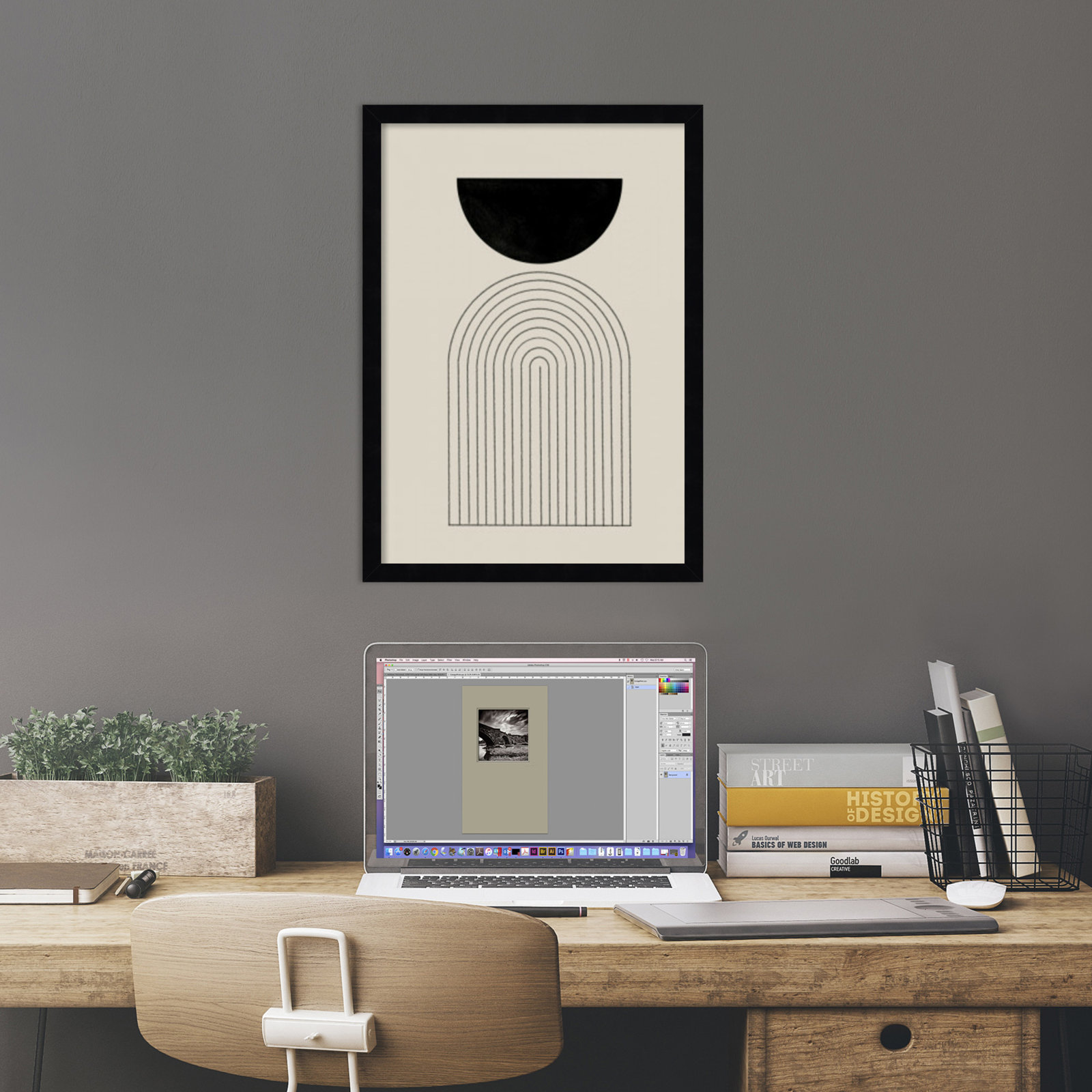 BaB No 1 by The MIUUS STUDIO, Black, 21" H x 15" W x 1" D