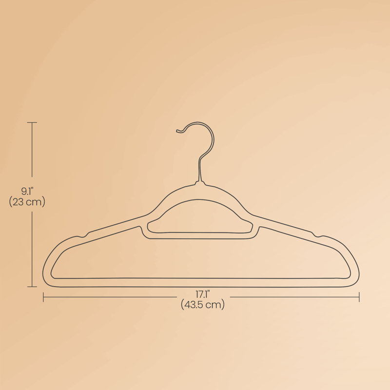 Metal Non-Slip Standard Hanger, Purple