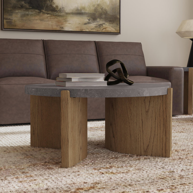 Solstice Round Coffee Table, Blue