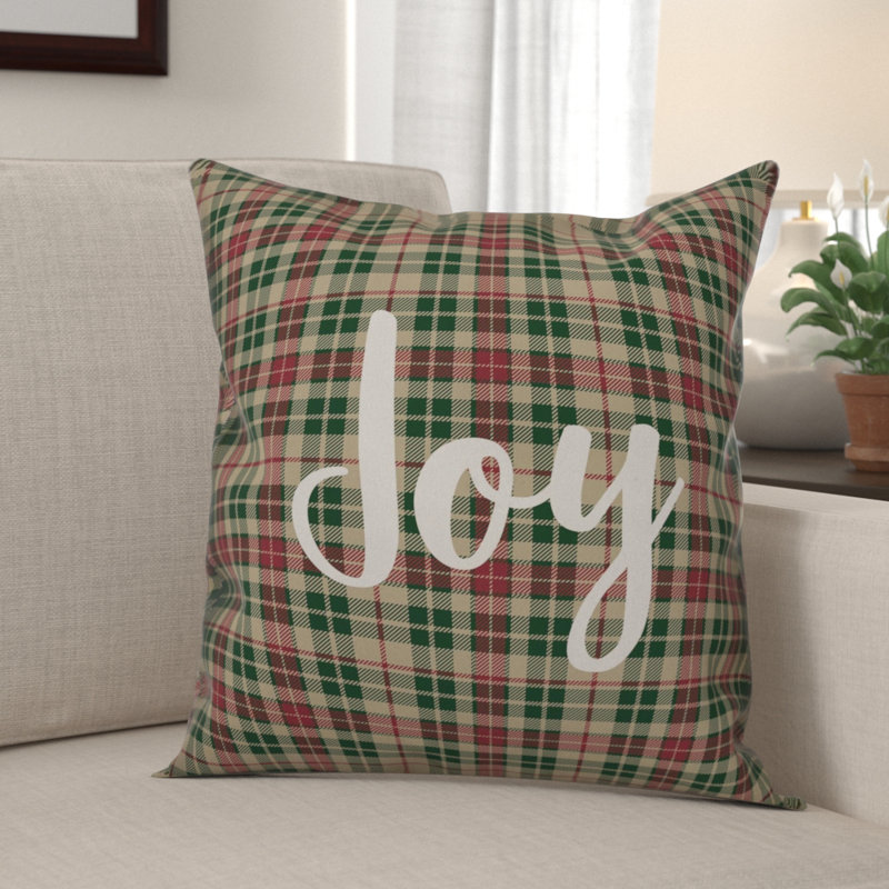 Plaid Reversible Throw Pillow, Pillow Cover