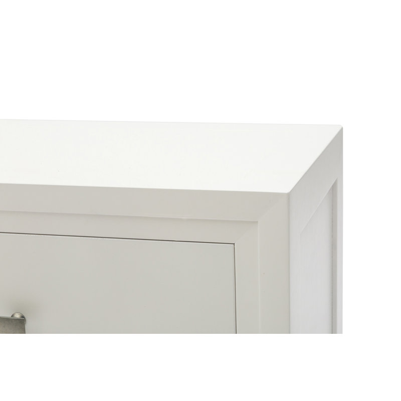 Settles 58cm W Manufactured Wood Bedside Table, White
