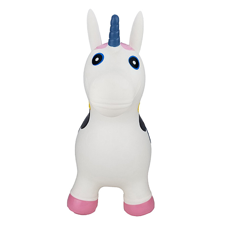 Trémie gonflable gonflable avec pompe BounceZiez, Licorne blanche