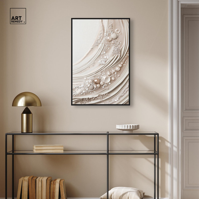 «Elegant Abstracts» par Art Remedy, H 31 po x l 21 po, Structure noire