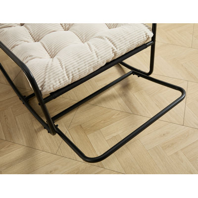 Chaise berçante d'extérieur, coussin confortable, avec coussin épais et doux, pour le salon, la chambre à coucher, la structure de la salle de lecture avec coussin