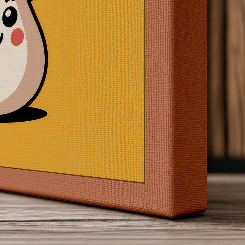 Hello Mushroom Modern - Wrapped Canvas, 24x16 - 61.0 x 40.6 cm, Terracotta Border