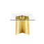 Table basse 50 po en acier inoxydable et verre-111565850