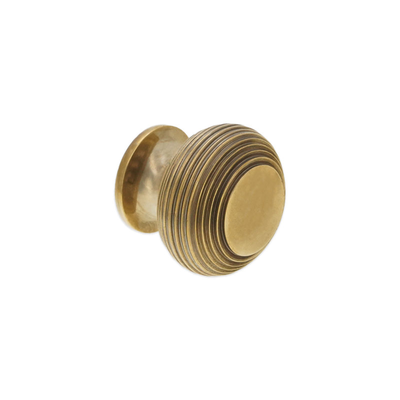 Beehive Large 40mm Cupboard Knob, Aged Brass