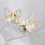 Butterfly-Inspired Glass Cabinet Knob with Brass Base