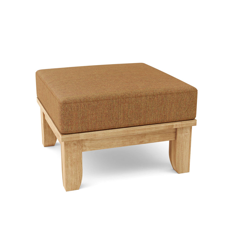 Luxe Outdoor Teak Ottoman