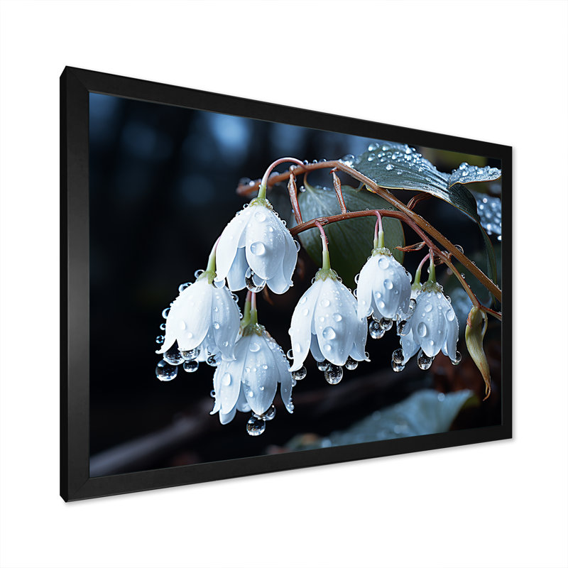 Photo charme de neige en hiver, Cadre simple noir, H 30 po x l 40 po x P 1,5 po