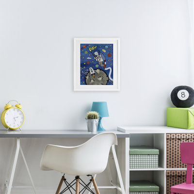 Astronaut Space Adventure, reproduction encadrée sous verre, design par Jennifer Stith