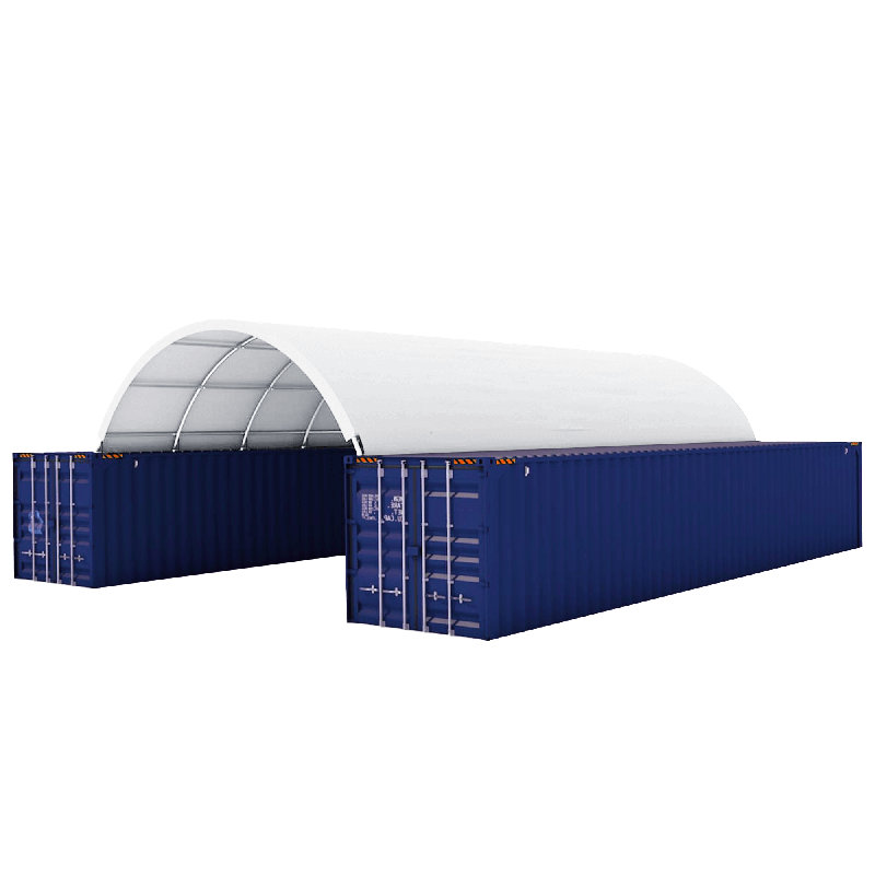 Auvent 20 'X 40' pour abri de transport avec panneau arrière fermé PVC 15 oz