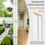 Porte d'entrée double blanche en verre transparent avec charnières argentées et boulon affleurant Prehung-129769518