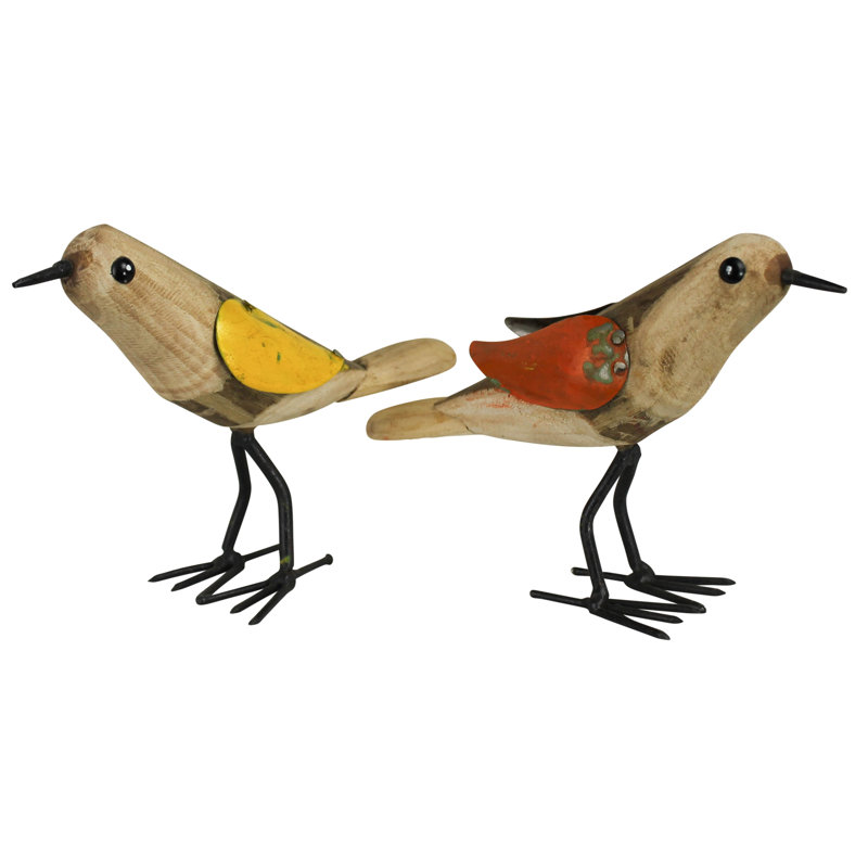 Primitive Wood & Metal Birds