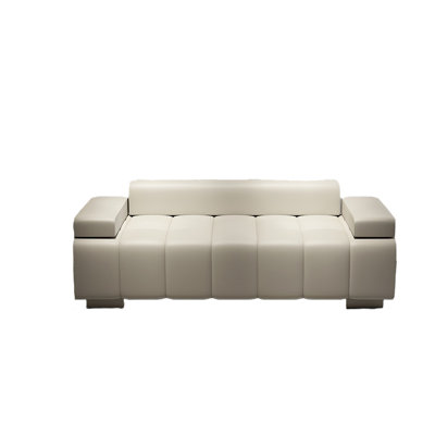 Banc rembourré en cuir Runo