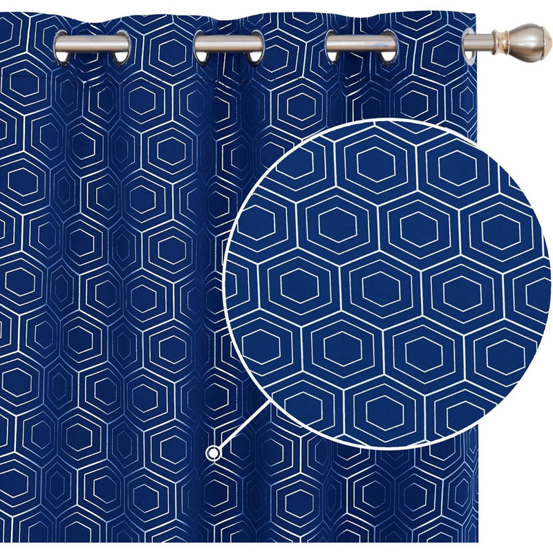 Blackout Curtain Pair, 117cm wide x 229cm high, Royal blue