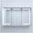 48 in. W x 30 in. H Rectangular Silver Aluminum Recessed/Surface Mount Medicine Cabinet with Mirror LED and Clock