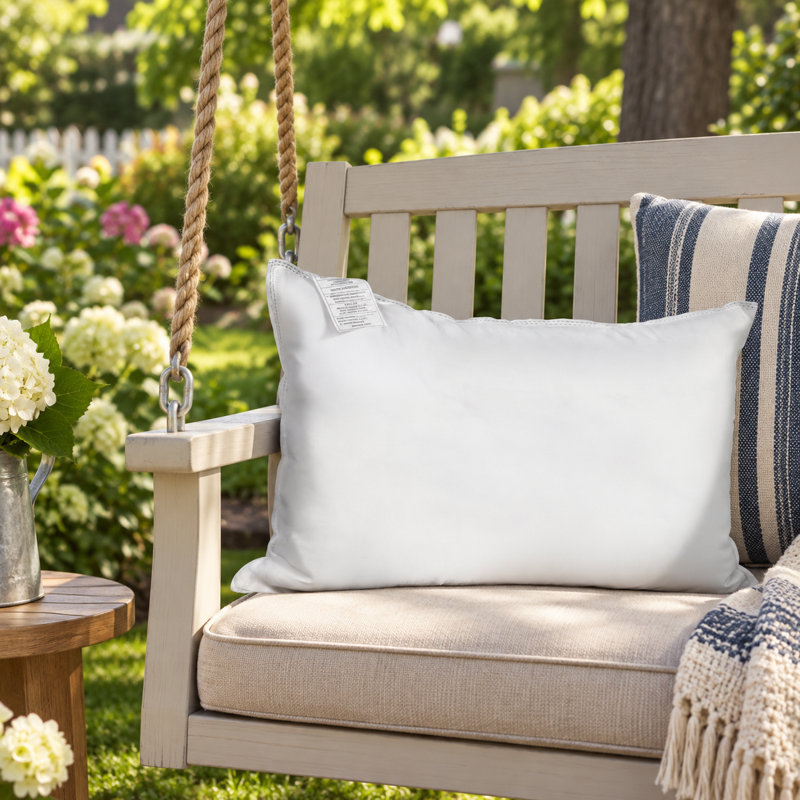 20" x 12" Rectangular Polyester Pillow Insert For Living Room And Bedroom