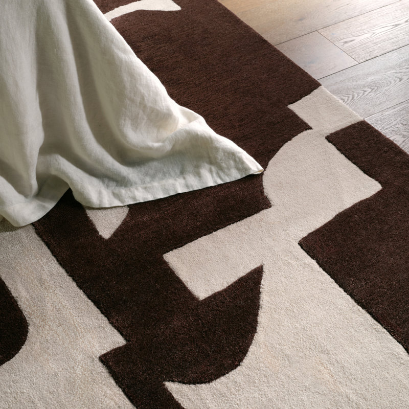 Tapis brun et crème Noverre ANT04, Rectangle 9 pi x 12 pi