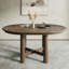 Table de salle à manger ovale en bois extensible de 47 à 63 po avec rallonge amovible de 16 po, pieds en bois massif, pouvant accueillir 4 à 6 personnes pour la salle à manger et la cuisine (espresso)
