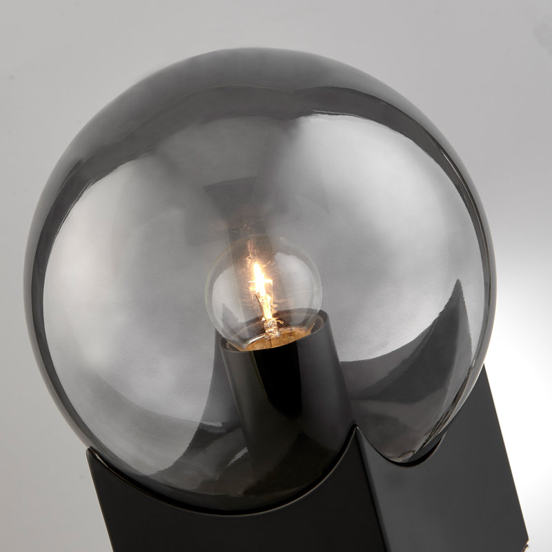 Lampe de table 11 po Loper, Noir, Fumée