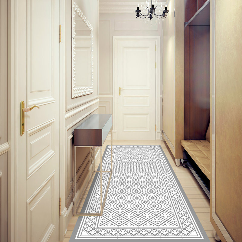Harrigan Vinyl Machine Printed Area Rug, Runner 80 x 300cm