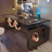 Black Rectangular Hight adjustable Solid wood Desks-108189801