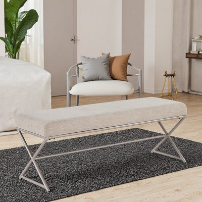 Banc rembourré Chic Taupe Chenille