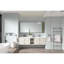 Miroir de salle de bain 84 po x 36 po à DEL, brouillard arrière, grande mémoire réglable, meuble-lavabo à cadre noir chic, fixation murale avec cadre radiant-1056597688