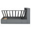 Lit plateforme en bois hydraulique avec rangement spacieux, tête de lit à DEL, support de chargement et 2 tiroirs, espace de rangement inférieur gris, conditions difficiles-118036308