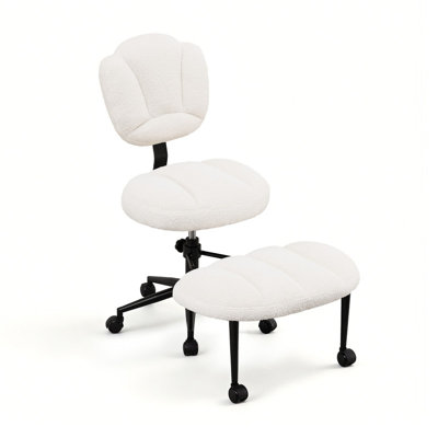 Ergonomic Cross-Legged Swivel Office Chair, Meditation Chair ADHD Chair Adjustable Height Yoga Chair Kneeling Chair