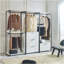 Garde-robe en bois et en métal 32 po avec une tablette Fiona-405738817