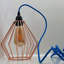 Campbellton Ceiling Pendant Fitting, E27 Lamp Holder 2M Plug In Pendant Light Cord, Fabric Cable 3 Pin Plug In With On/Off Switch Lighting Kit