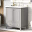 Meuble de salle de bain de 30 po avec lavabo gris - Portes de lavabo et tiroirs modernes
