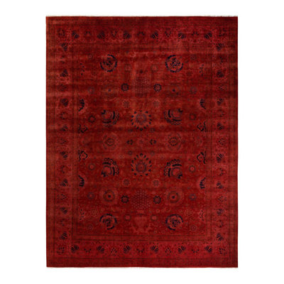 Creyton One-of-a-Kind 9' 2" X 12' 1" New Age Wool Area Rug Red
