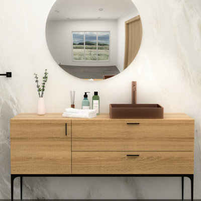 Stainless Steel Rose Gold Bathroom Sink 19"x15" - Keeps Spotless Hygienic And Easy To Maintain