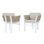 Ensemble de 2 chaises de salle à manger en aluminium toutes saisons avec coussins beiges et décorations en rotin, capacité de 300 lb-95620206