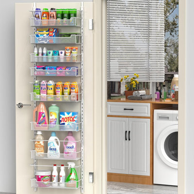 Door Spice Rack with Adjustable Racks