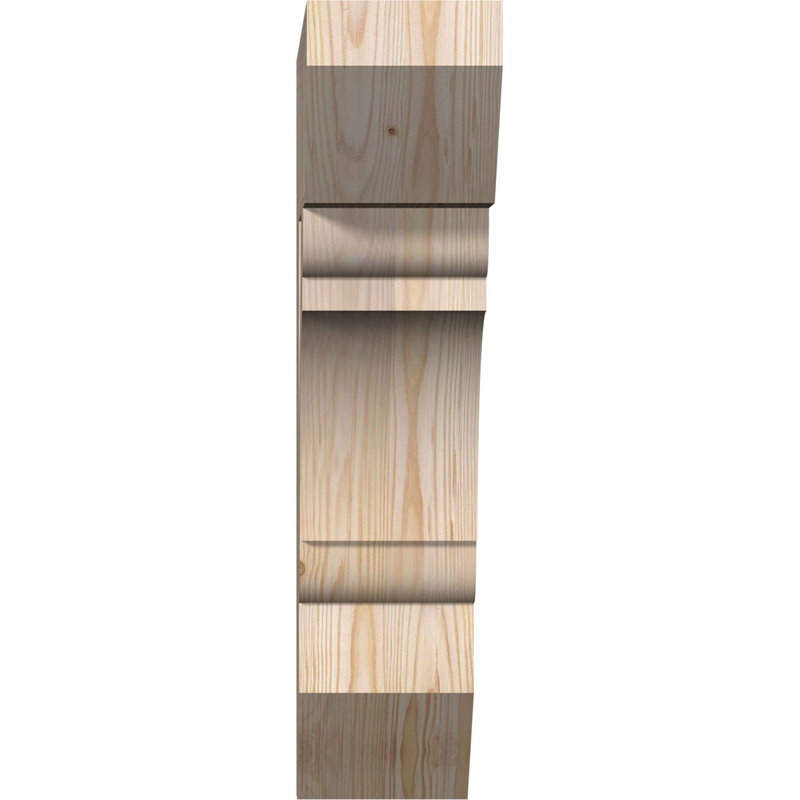 Support en bois / corbeau, Douglas (lisse), H 24 po x l 5,5 po x P 20 po