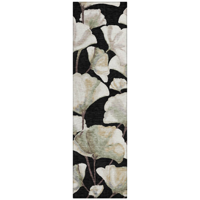 Machine Washable Indoor/Outdoor Raemoore ACN2405 Botanical Rug