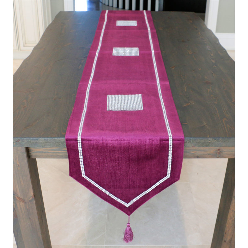 Chemin de table Dysart, 13 po x 72 po, Mauve