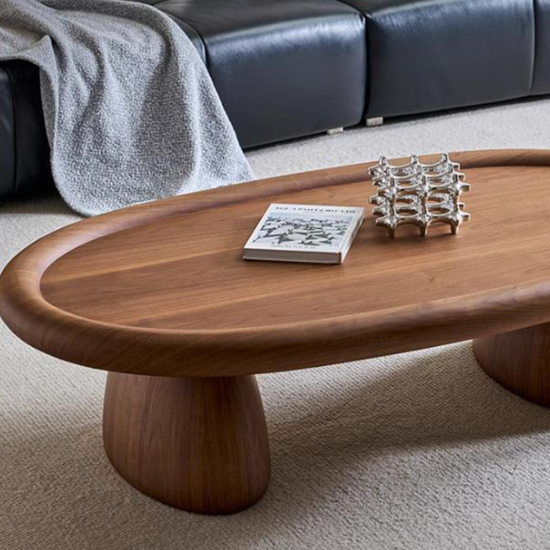 Table basse rétro et niche en bois