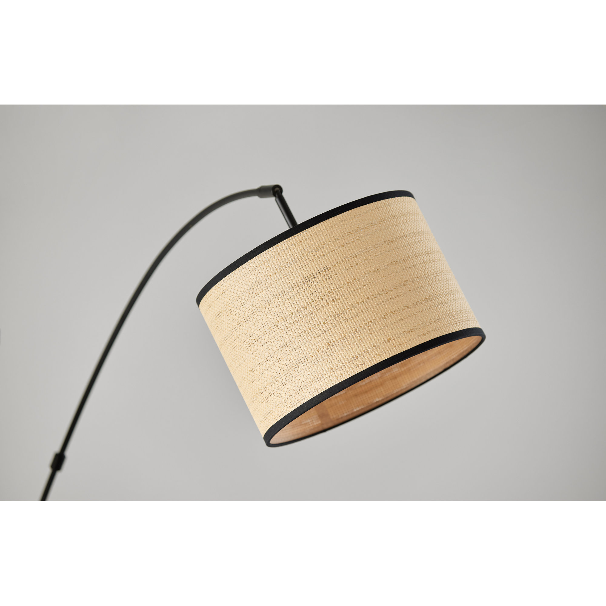 Felice 74'' Floor Lamp, Natural/Black, Black