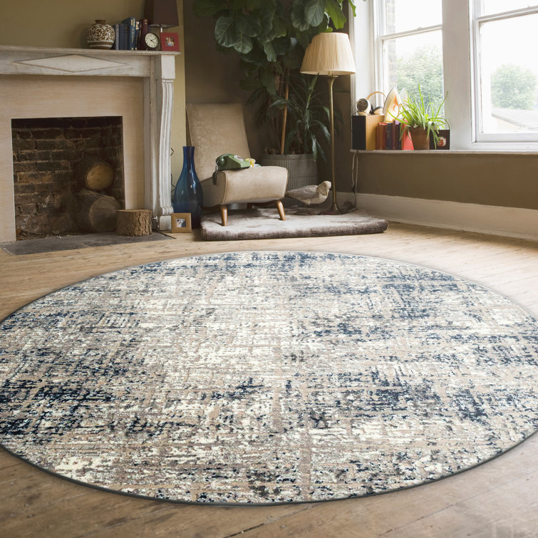 Livigno 1241 Transitional Striated Blue Area Rug